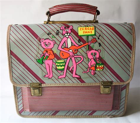 pink panther metal lunch box|Vintage 1984 Pink Panther & Sons Metal Lunch Box with Thermos.